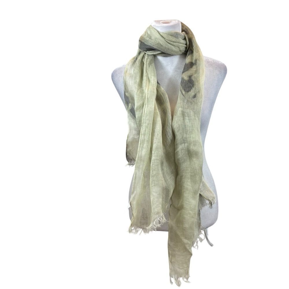 Ladies 100% Linen Dyed‎ Long Scarf Made in Italy